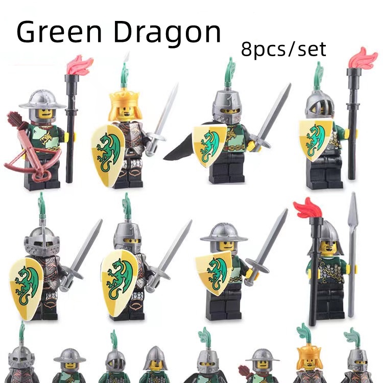 Set 8 Mô Hình Kỵ Sĩ Thời Trung Cổ Đồ Chơi Giáo Dục Cho Bé