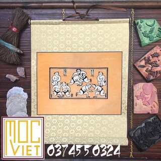 Tranh đông hồ Đấu vật