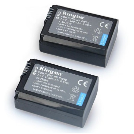 1 Pin KINGMA cho NP-FW50 Sony + hộp đựng pin zin và thẻ nhớ