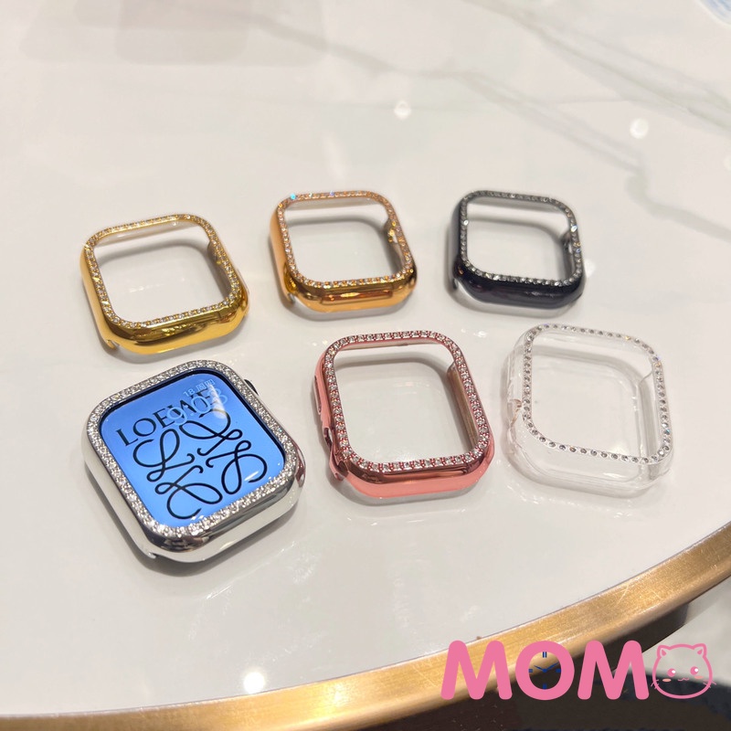 Vỏ Bảo Vệ Đính Kim Cương Cho Đồng Hồ Apple Watch Series 7 6 SE 5 4 3 2 45MM 41MM 40mm 42MM 40mm 44mm