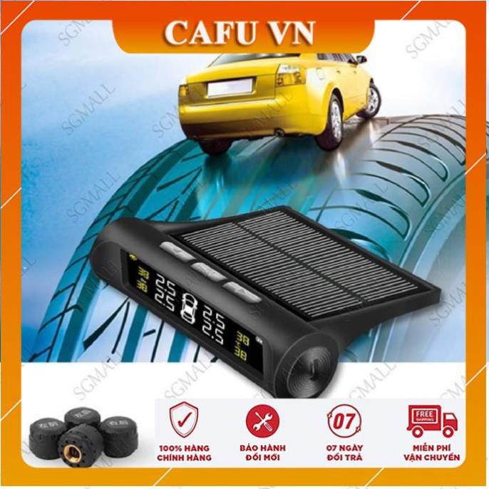 Cảm biến áp suất lốp cảm biến van ngoài TPMS chống nước, màn hình led, pin năng lượng mặt trời - CAFU VN