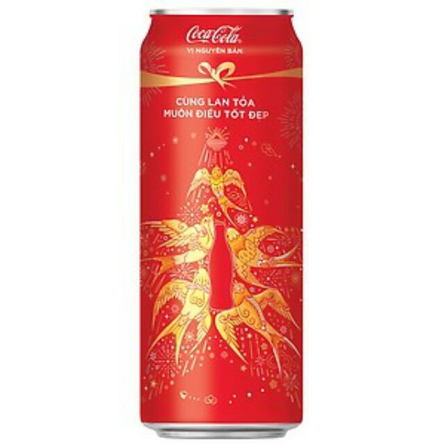 Thùng 24 Lon Nước Giải Khát Có Gas Coca-Cola Tết (330ml / Lon) giá cực sốc, triết khấu hấp dẫn. Hotline 0344362937