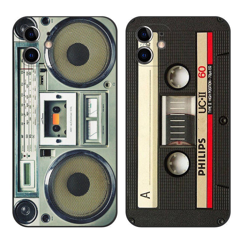 Bao da điện thoại hoài cổ, thương hiệu thời trang, bao mềm chống rơi trí thun ngắn tay | BigBuy360 - bigbuy360.vn