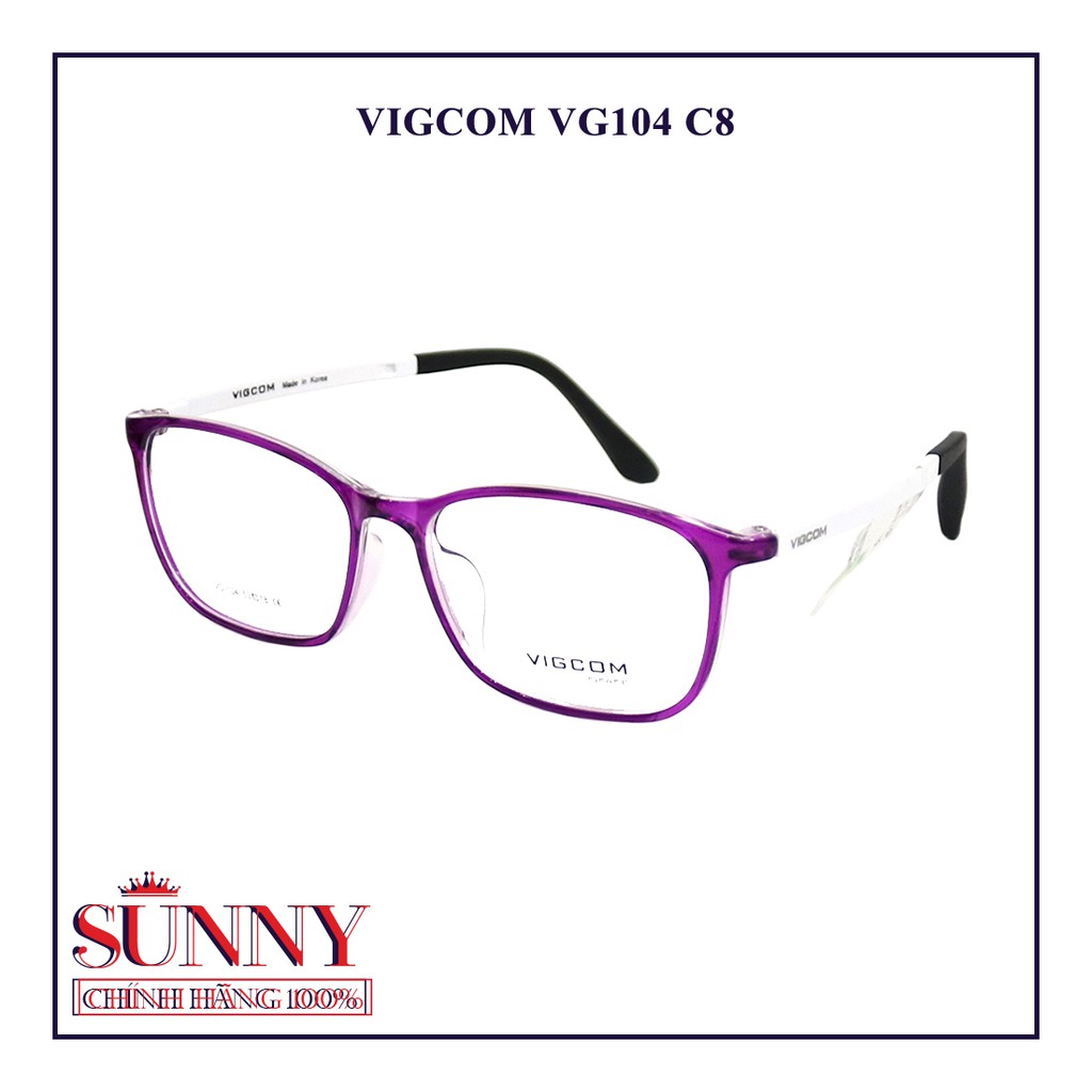Gọng kính nam nữ thời trang Vigcom VG104 (PHẦN 2) nhiều màu chính hãng, thiết kế dễ đeo bảo vệ mắt