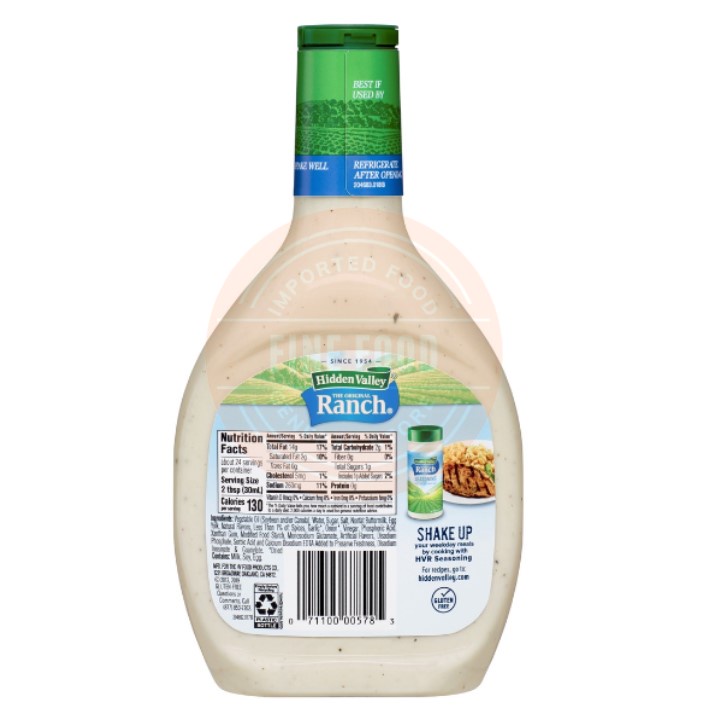 Sốt Hidden valley ranch original Kraft 236ml, 709ml