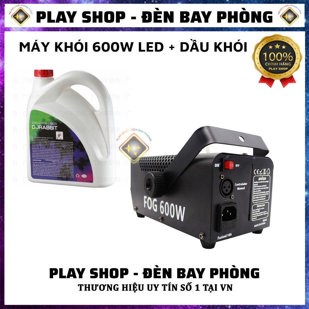 Máy Tạo Khói Mini  600W Led Hiệu Ứng 7 màu Dùng Cho Phòng Bay, Karaoke, Bar...