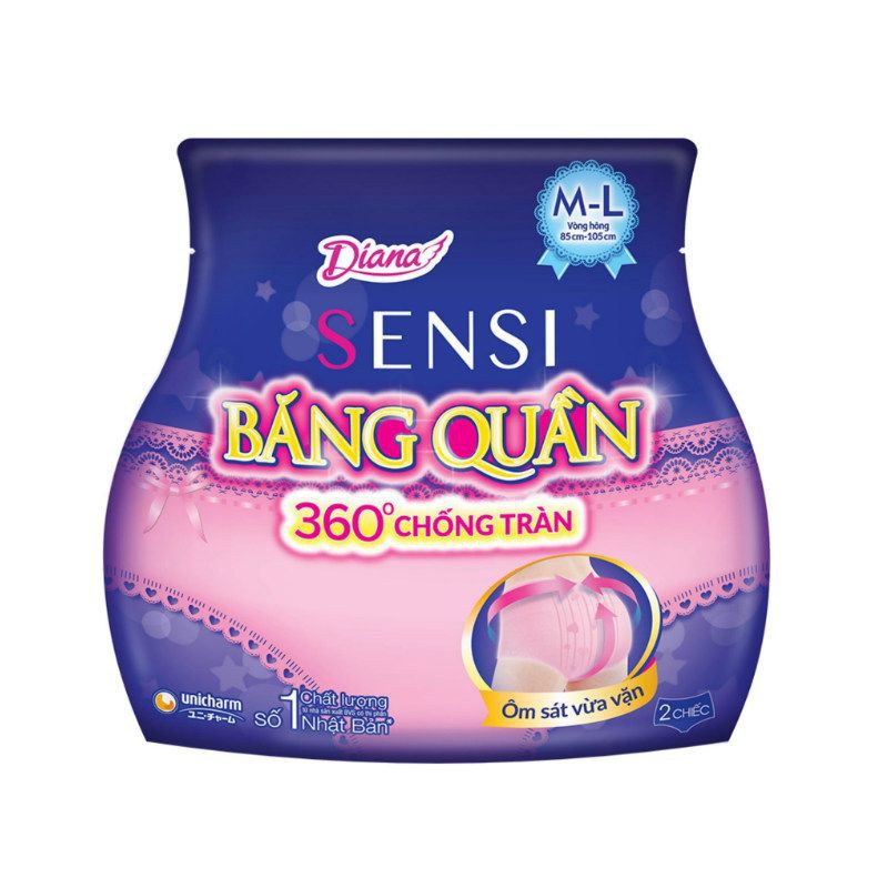 Băng Vệ Sinh Quần Diana Đêm Size M-L (2 Cái)