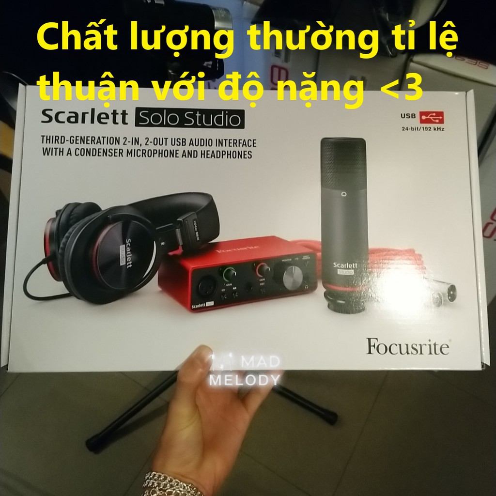 Focusrite Scarlett Solo Studio Pack (3rd Gen) [bộ thu âm chất lượng Solo Gen 3, thế hệ 3, NEW & chính hãng]