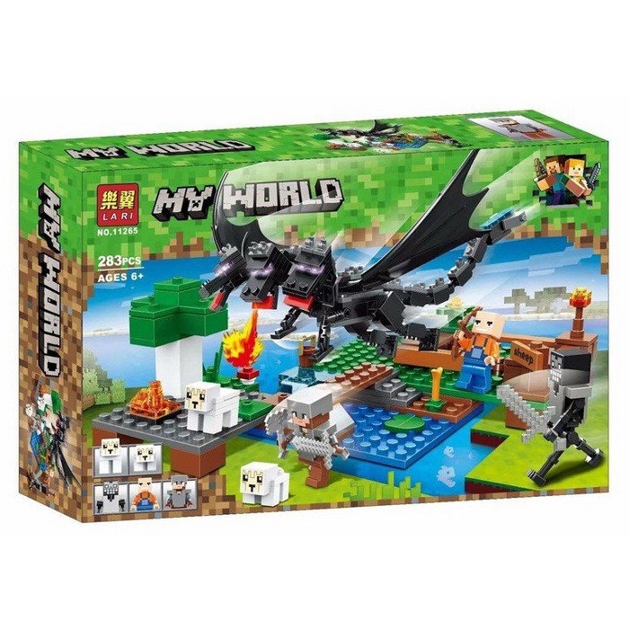 ắp ráp xếp hình Lego Minecraft My world Chạy trốn rồng ender