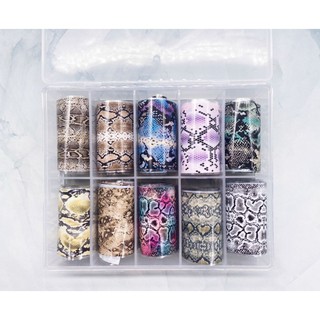 Set foi nail , foi trang trí móng tay (hộp 10 cuộn)