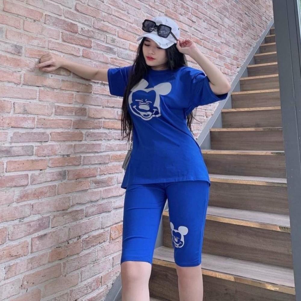 Đồ Bô Nữ MC5331 Đồ Bộ Mặc Nhà Chất Thun Cotton Co Dãn Mịn Đẹp Mickey Size 40KG - 80KG | BigBuy360 - bigbuy360.vn