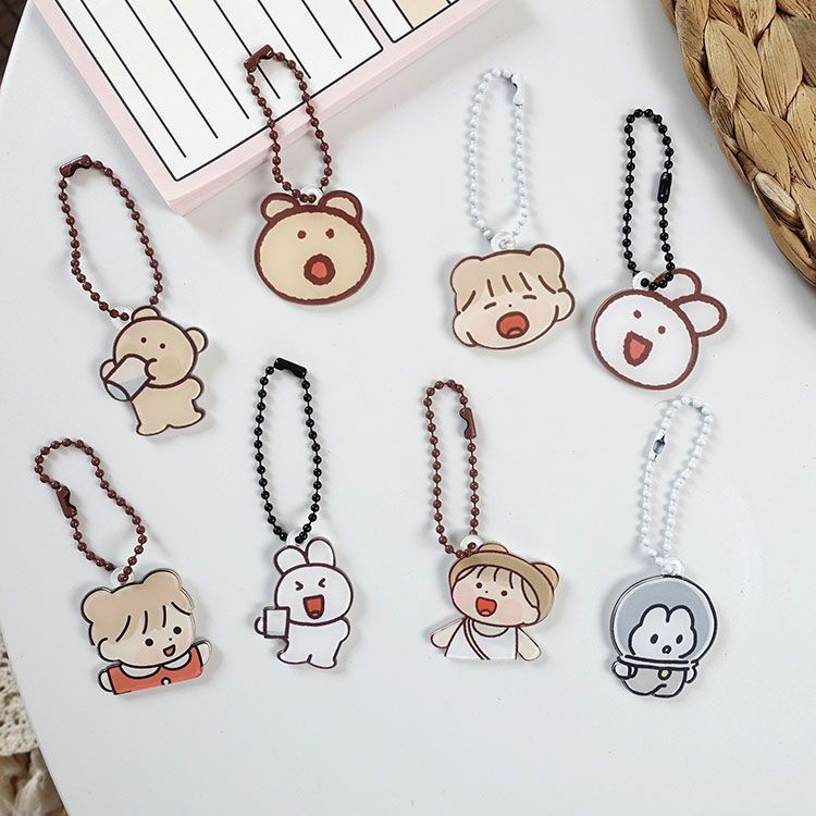 Zanmo Móc khóa gấu thỏ em bé ulzzang acrylic đáng yêu
