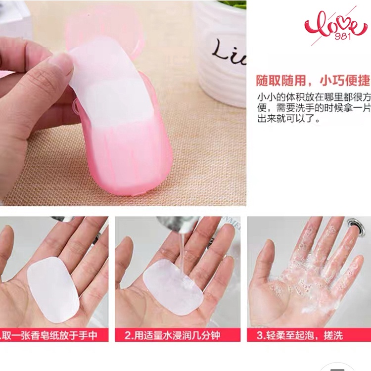 Hộp Đựng Xà Phòng Giấy Mini 20 Ngăn Tiện Dụng Cho Du Lịch