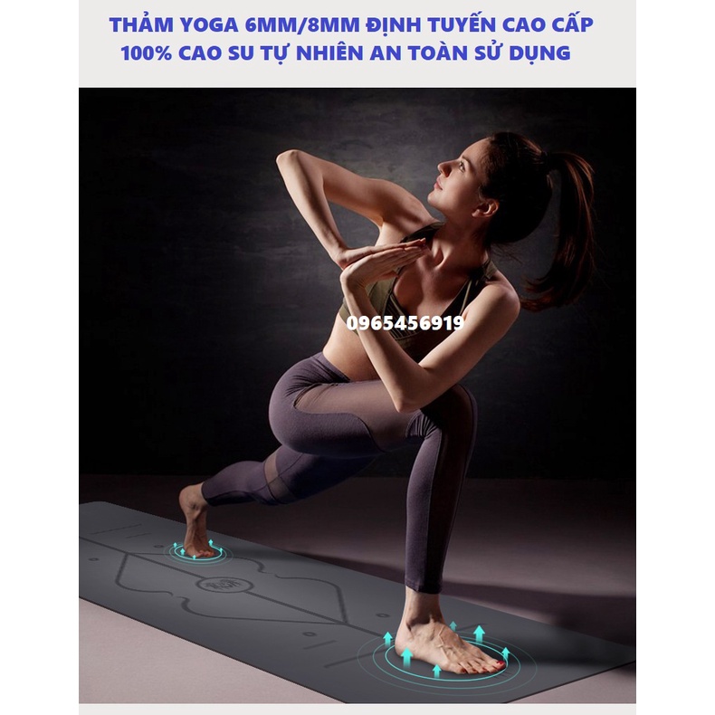 Thảm Tập Yoga GYM 8MM 6MM Định Tuyến Kèm Quà Tặng Cao Cấp 2 Lớp Chống Trượt Dụng Cụ Thể Thao Nam Nữ Dùng làm Chiếu Ngủ