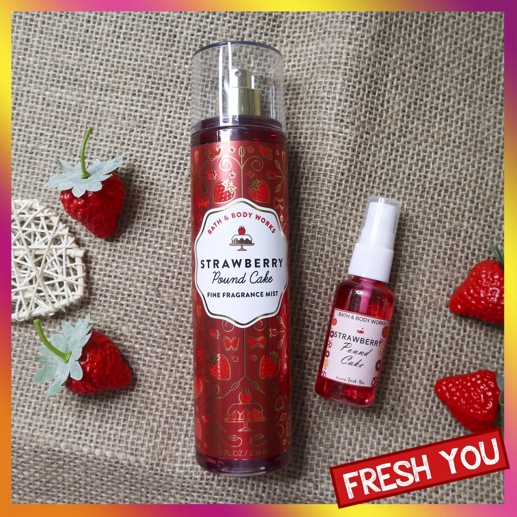 Xịt thơm toàn thân Bath&Body Works - Strawberry Pound Cake