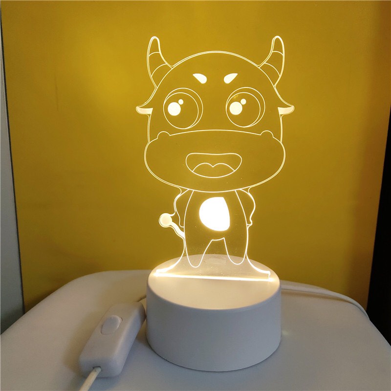 Đèn ngủ LED 3D 3 chế độ ánh sáng trang trí, quà tặng độc đáo