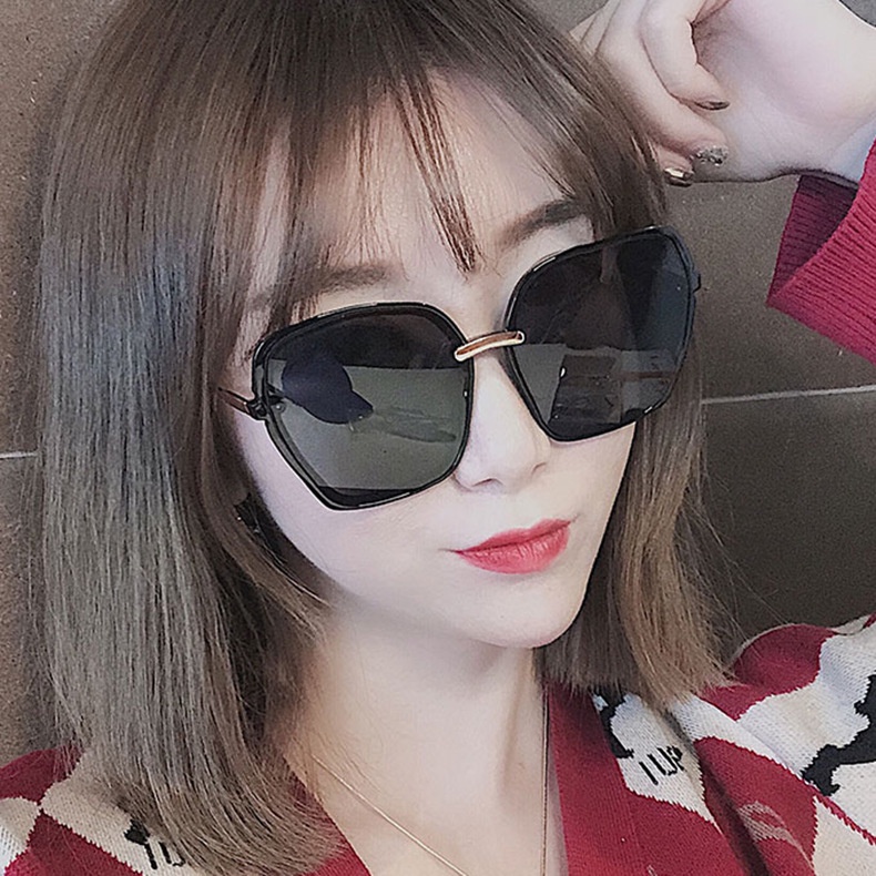 Kính mát nữ mắt đa giác thời trang phong cách Hàn quốc chống tia UV400