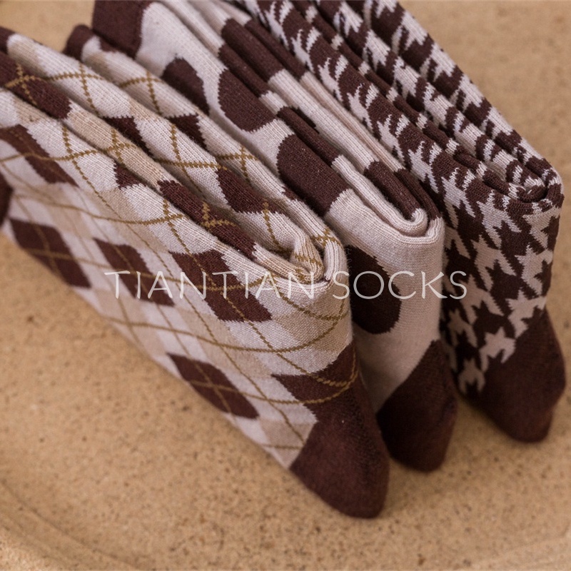 TIAN TIAN  T129 Vớ tất  nữ cao cổ  cotton Đôi vớ thời trang thu đông phong cách Hàn Quốc