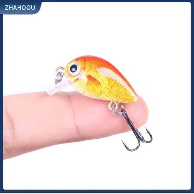 ☃Nhà☃ Set 5 Mồi Câu Cá Nhân Tạo Mini 5 Màu Sắc 1.5g Kèm Hộp Đựng