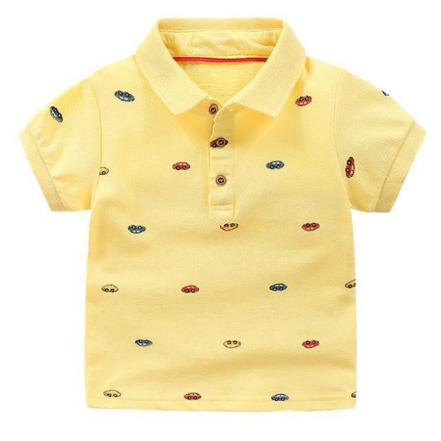 ÁO THUN POLO BÉ TRAI TRẺ EM HÀN QUỐC POLOKIDS 2,3,4,5,6 TUỔI CÓ CỔ SỌC IN Ô TÔ VẬT ĐẸP 100% COTTON THOÁNG MÁT, MỂM MỊN
