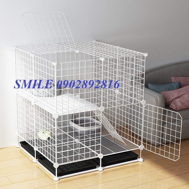 [TẶNG KHAY VỆ SINH] COMBO CHUỒNG, LỒNG LƯỚI THÉP SIZE LỚN CAO CẤP CHO CHÓ MÈO THÚ CƯNG ĐA NĂNG