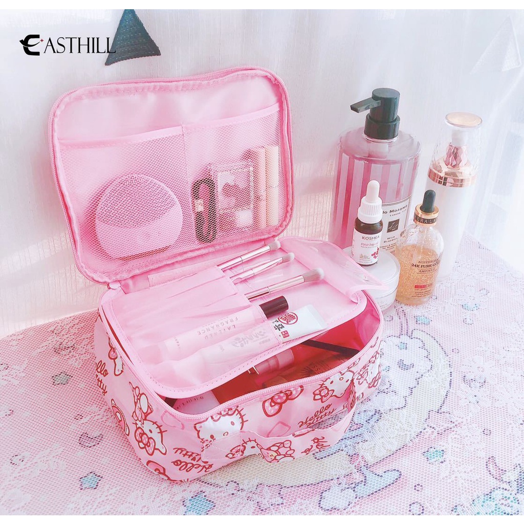 SANRIO Túi Đựng Mỹ Phẩm Chống Thấm Nước Họa Tiết Hoạt Hình Xinh Xắn