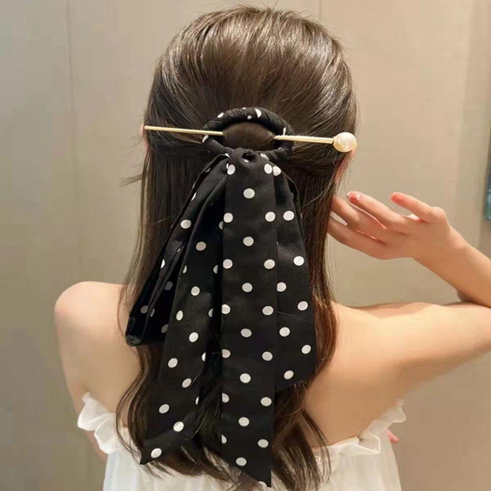 Kẹp Tóc Đuôi Ngựa Chất Liệu Lụa Cao Cấp Thời Trang Giá Đỡ