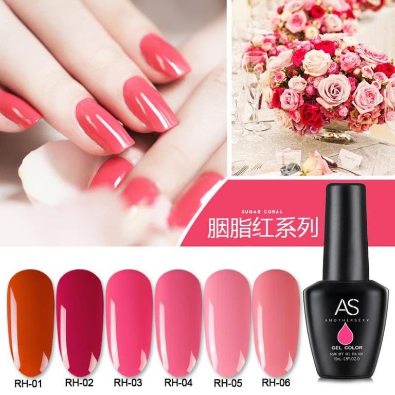 Sơn Gel AS vỏ đen Mã RH ( Cam Kết Chính Hãng - làm khô sơn gel bằng máy hơ uvled )