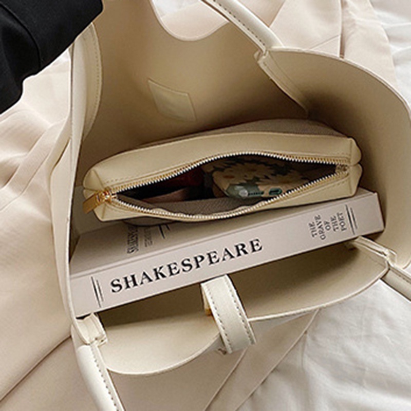 Túi đeo vai IELGY cỡ lớn màu sắc đơn giản thời trang cho nữ