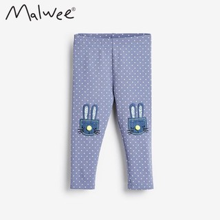 Quần legging bé gái Malwee thêu gối