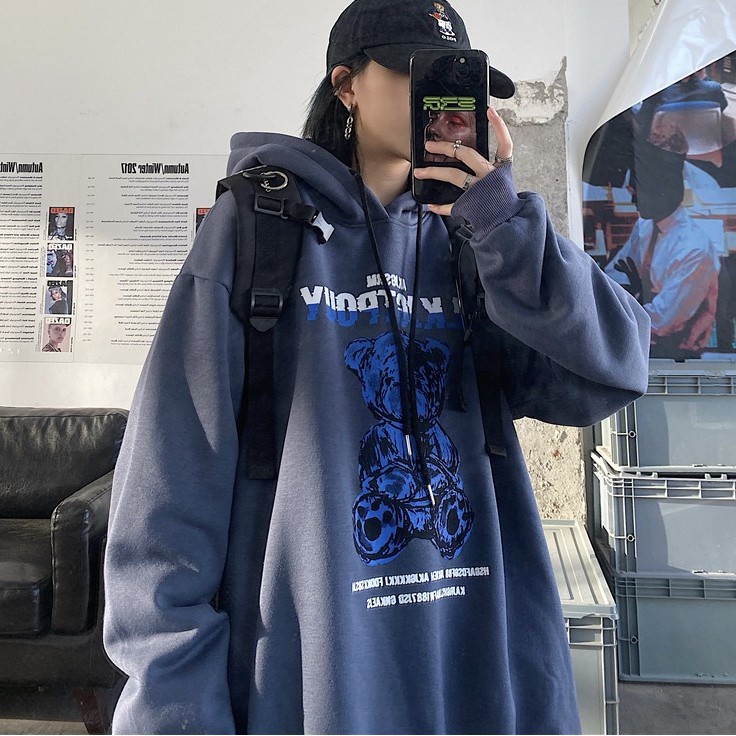 Áo hoodie nữ form rộng nỉ dày hàn quốc thời trang unisex hàn quốc đi học đi chơi học sinh