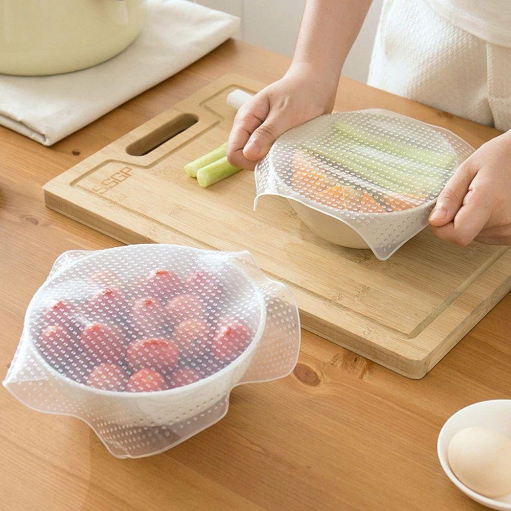 Bộ 4 Nắp Đậy Tô Chén Đa Năng Tiện Dụng Cho Nhà Bếp Ốp