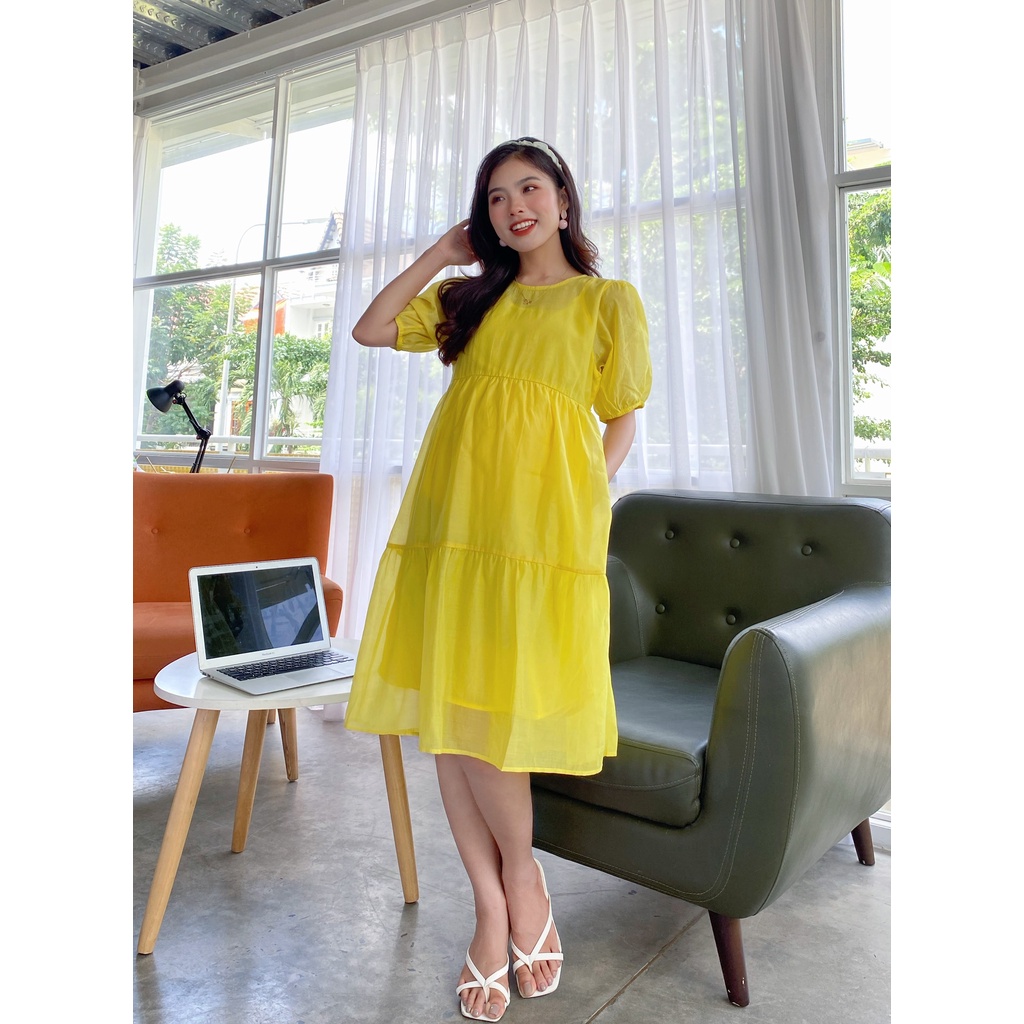 Đầm Bầu cổ ren đuôi cá sang chảnh