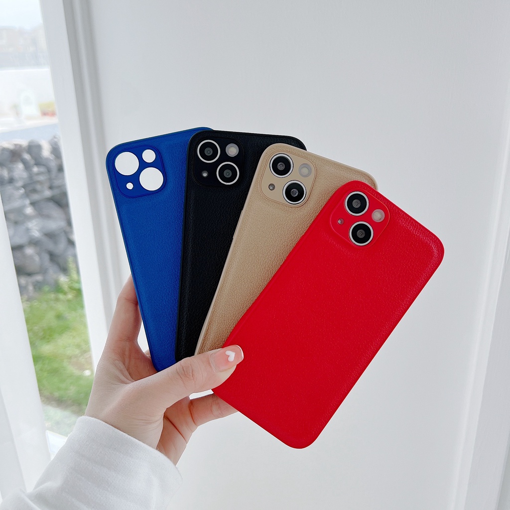 Bao Da Điện Thoại Chống Sốc Màu Vàng / Xanh Dương Cho iPhone 14 / 13 / 12 / 11 / X / 8 / 7P