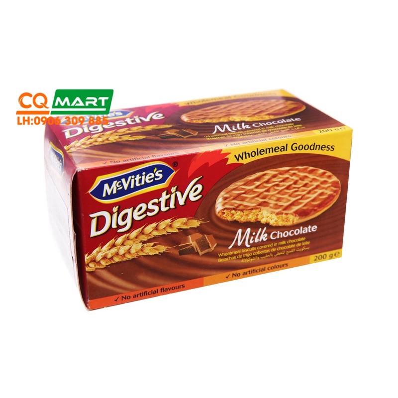 Bánh quy lúa mì McVities Digestive Milk Chocolate 200g