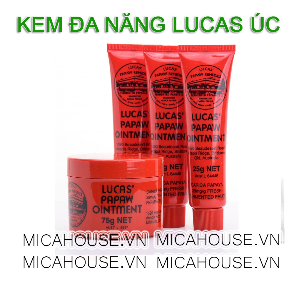 KEM DƯỠNG MÔI ĐA NĂNG LUCAS' PAPAW 25gram