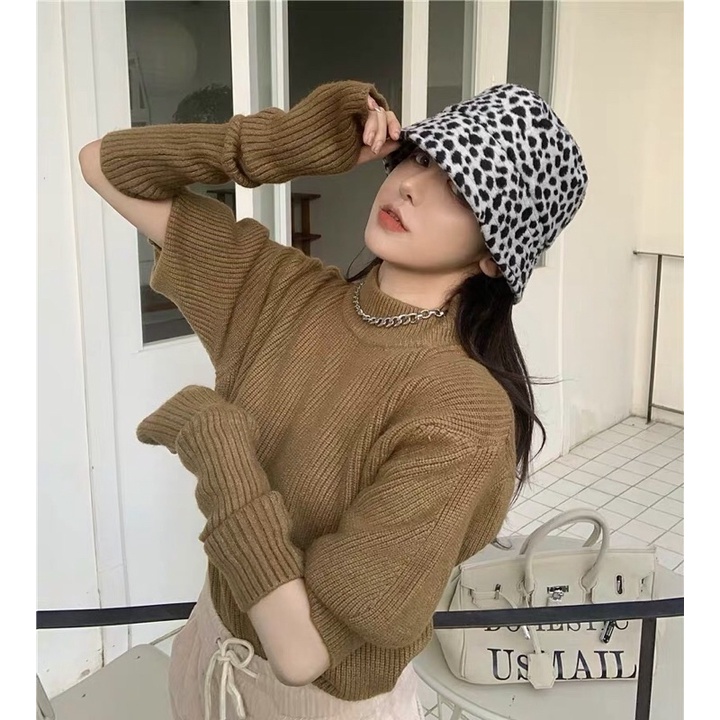 Áo len cổ lọ tay rời cá tính