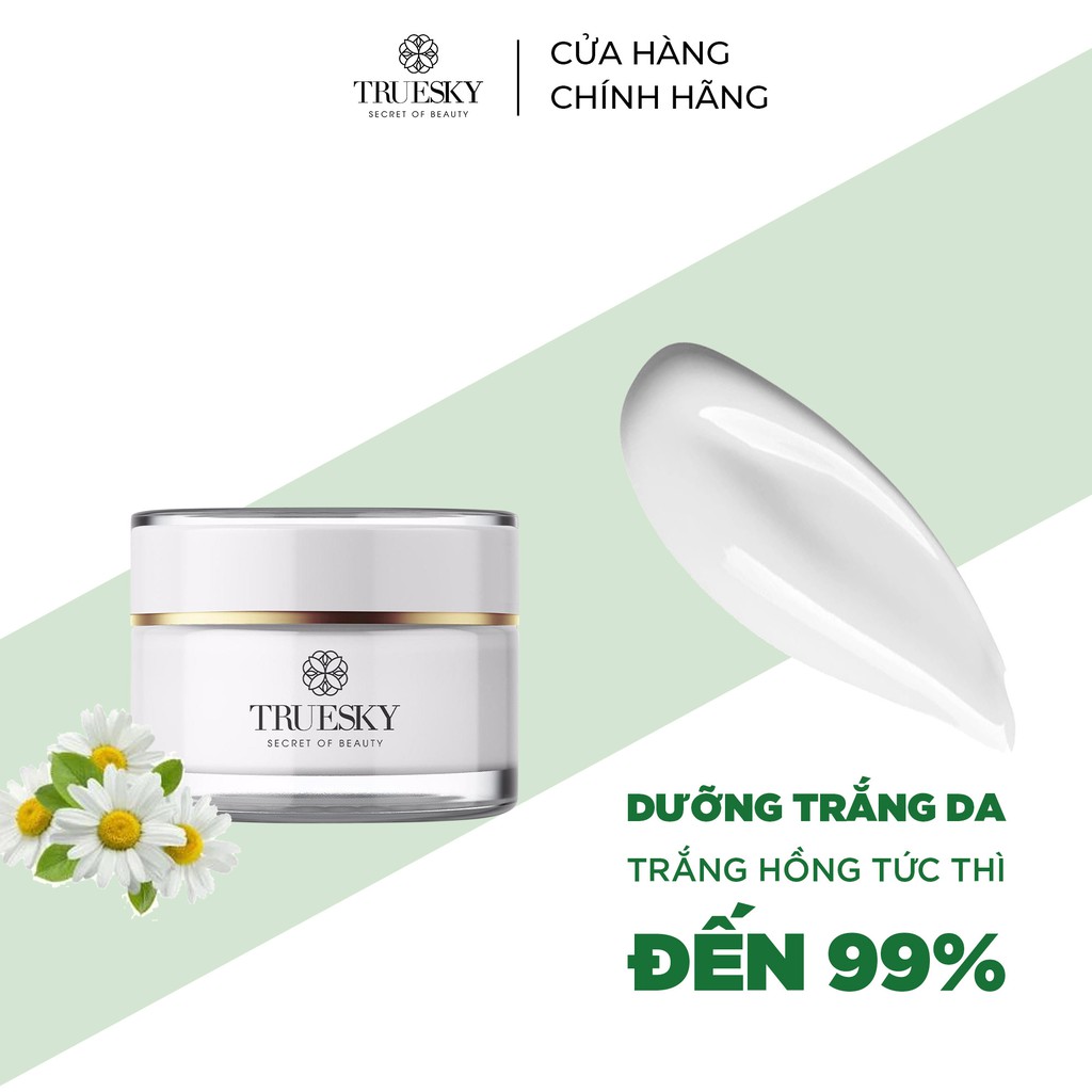 Kem face dưỡng trắng da mặt Truesky chiết xuất ngọc trai giúp làm trắng và chống lão hoá da mặt 10g -Whitening Face Crem