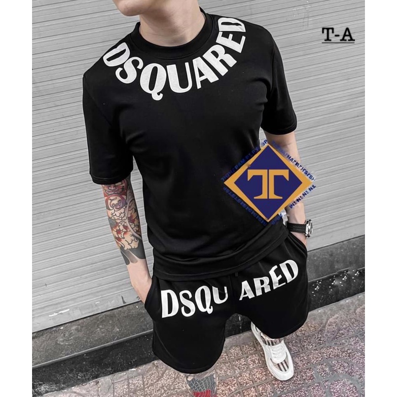 Bộ nam hè cộc tay sq cổ BH26  bộ thể thao nam mùa hè chất thun co giãn 4c