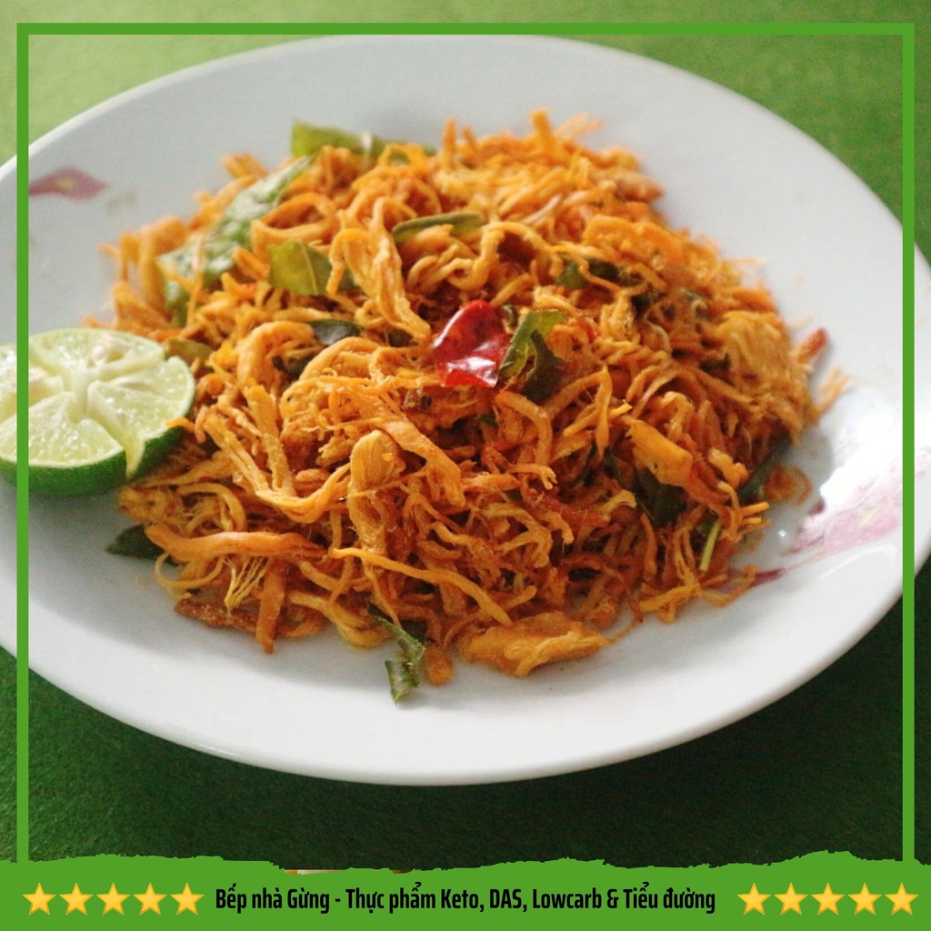 Gà khô lá chanh (200g) - For Keto, DAS, Lowcarb, Eatclean & Tiểu đường