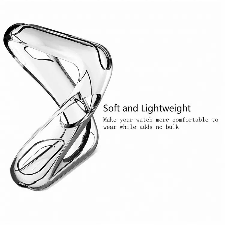 Ốp Dẻo Bảo Vệ Viền Cho Đồng Hồ Thông Minh Apple Watch VS Dây Cao Su Series 7/6/5/SE/4/3/2/1 Size 38-40-41-42-44-45mm