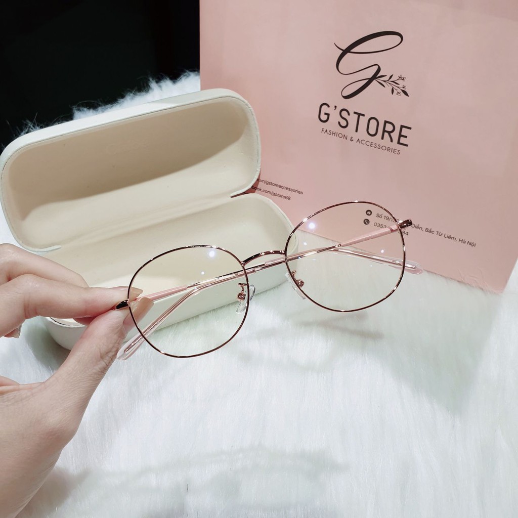 Gọng kính cận kim loại mắt tròn Qiwa Eyewear 72311, Kính cận nữ dáng mắt tròn đẹp | BigBuy360 - bigbuy360.vn