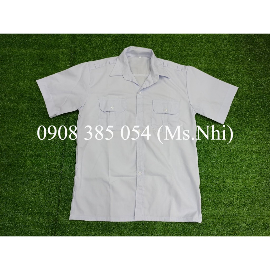 Áo bảo vệ lẻ màu trắng vải si dày dặn- Hình thật