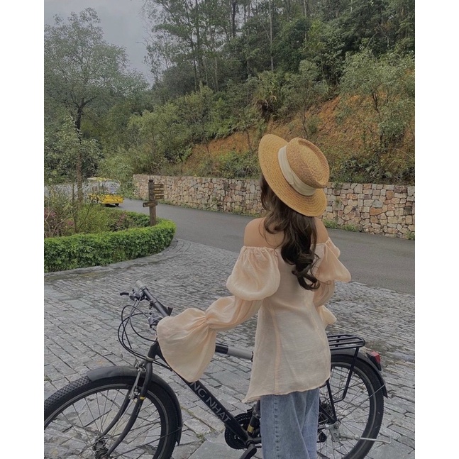ÁO PEPLUM CỔ U XẺ (KÈM VIDEO HÌNH THẬT)