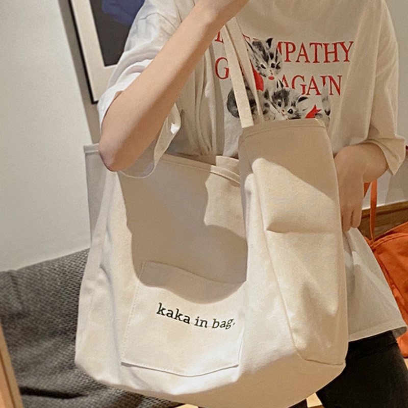 IELGY Túi Xách Canvas Sức Chứa Lớn Thời Trang Cho Nữ