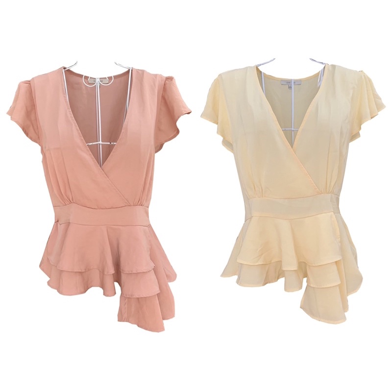 Áo Peplum Voan LOVE TREE Hàng Xuất Xịn Vạt Bèo Chất Cao Cấp