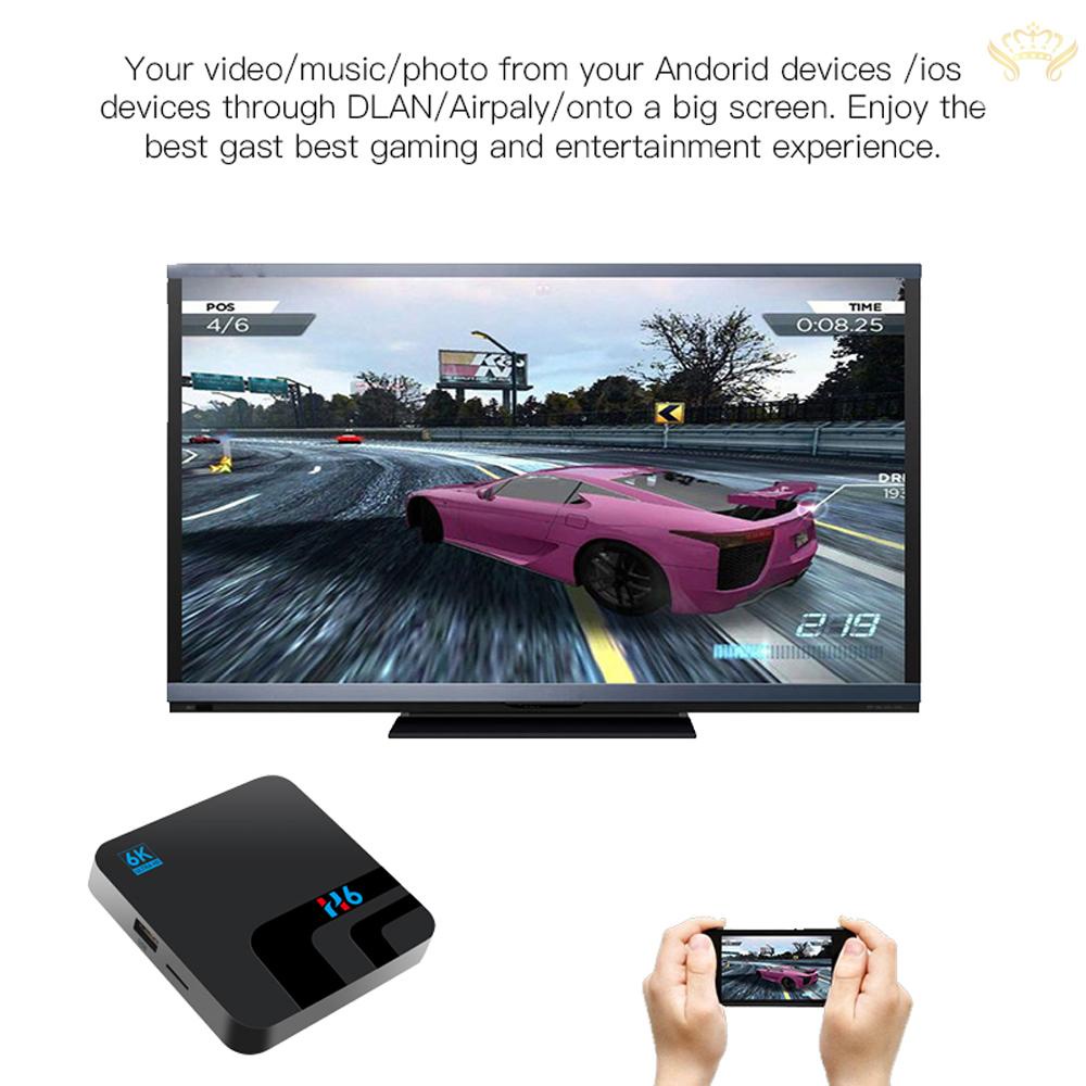 TV Box H6 Android 10.0 Allwinner H6 UHD 4K 6K HDR 2GB / 16GB 2.4G WiFi 100M LAN USB3.0 H.265 VP9
