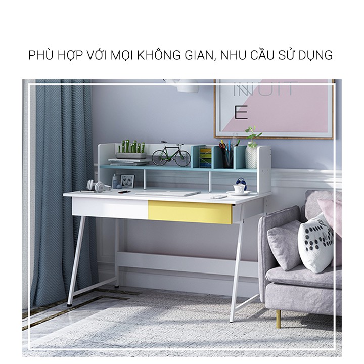 💥RẺ VÔ ĐỊCH💥 Bàn học- Bàn máy tính hiện đại size 120cm có ngăn kéo và hộc để đồ BAH0291