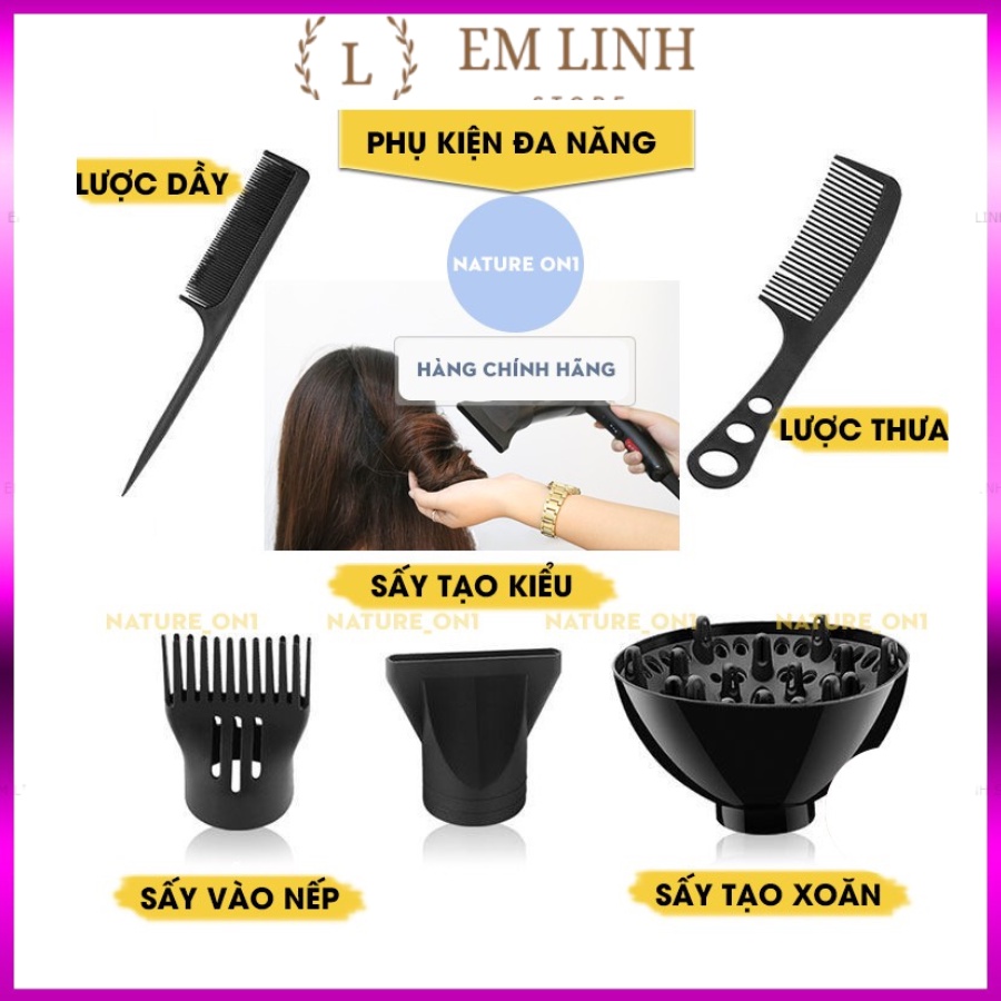 Máy Sấy Tóc Tạo Kiểu Công Suất Lớn 2200W Tặng Kèm Bộ Phụ Kiện 1 Hoặc 5 Chi Tiết Tùy Phân Loại Máy Sấy