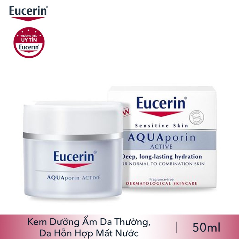 Eucerin Aquaporin Active: Kem Dưỡng Ẩm Cho Da Thường, Da Hỗn Hợp Mất Nước (50 ml)